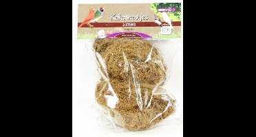 Esve Kokosnestjes - Vogelbroedbenodigheden - Ø10x10 cm Natural 3 stuks