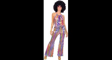 Disco Catsuit Regenboog Shine Dames - Maat 40