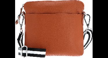 bruno banani Leren Schoudertas Crossbody Bag Orange Oranje