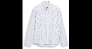 Tom Tailor Denim - Overhemd met relaxte pasvorm van katoen - Maat XXL - light blue stripe