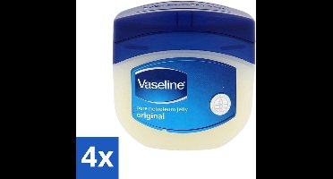 4 x Vaseline - Original - Petroleum Jelly - Beschermend - 250 ml - Huidverzorging - Vocht Vasthouden - Droge Huid - Lippen Verzorging - Handen Verzorging