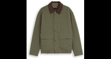 Tom Tailor Denim - Blouson met corduroy kraag - Maat XL - urban olive green