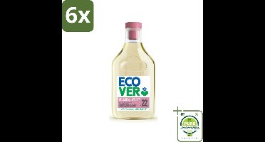 Ecover - Vloeibaar wasmiddel - Wol & Fijnwas - 1 liter - 22 wasbeurten - Voordeelverpakking - 6 stuks - Wolwasmiddel - Wasmiddel voor fijne stoffen