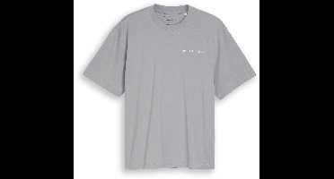 Tom Tailor Denim - T-shirt met relaxte pasvorm en print op de rug - Maat M - ultimate grey