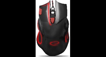 Optische USB Game Muis 7D Hawk met LED - 2400 DPI - Rood