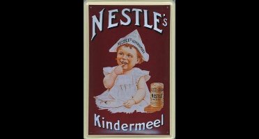 Nestle's Kindermeel - Reclame Nestle - Metalen reclamebord - Wandbord - 10x15 cm