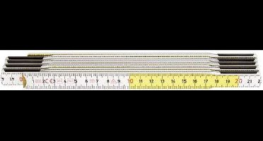 Hultafors t59-2-10VG TR duimstok - hout - wit / geel - 2m