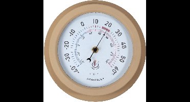 Weerbestendige thermometer - 22 cm - metaal - bruin - lelie - NeXtime