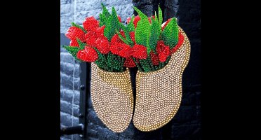 Crystal Card kit diamond painting Wooden Shoe Klompen 18 x 18 cm