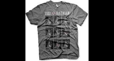 DC Comics Batman Heren Tshirt -2XL- The Many Moods Of Batman Grijs