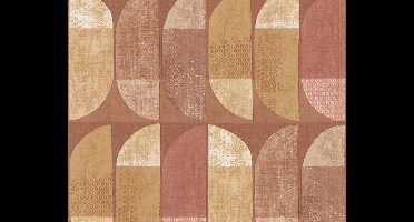 GRAFISCH BEHANG | Modern - creme bruin geel - A.S. Création Geo Nordic