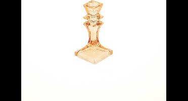 Housevitamin Glazen Kandelaar -Amber-8x15,5cm