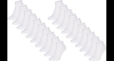 Mario Russo 10-PACK Sneakersokken - Enkelsokken - Maat: 39/42 - Wit