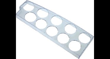 Universeel eierdopje voor koelkasten - afmetingen 27 x 9 x 2 cm