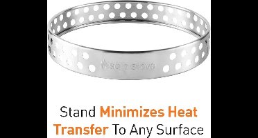 Solo Stove Bonfire-standaard, accessoire voor de vuurkorf. Roestvrijstalen standaard voor alle terrassen & tuinen, ⌀ 43,2 cm, hoogte 7 cm.