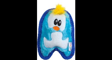 Stevige knuffel voor kleine honden met Jumbo Pieper - Outward Hound Invincibles - Chicky Geel / Penguin Blauw of Puppy Bruin - Penguin Blauw