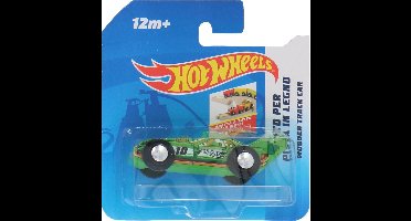 Hot Wheels Houten Auto Free Wheel 9 X 3 Cm Groen (g)