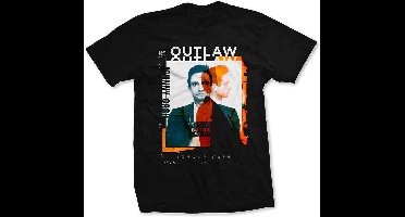 Johnny Cash Heren Tshirt -2XL- Outlaw Photo Zwart