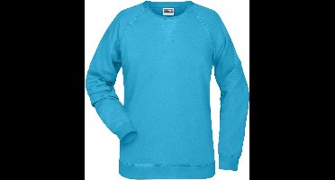 James and Nicholson Dames/dames Raglan Sweatshirt met lange mouwen (Turquoise)
