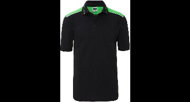 James and Nicholson Heren Werkkleding niveau 2 Polo (Zwart/Lijkgroen)