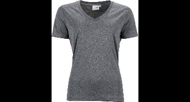 James and Nicholson Dames/dames Actief V Hals T-Shirt (Donkergrijs Melange)