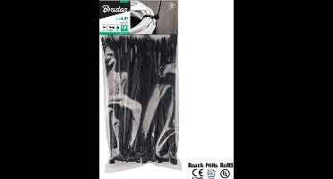 Bradas TS1188550B - Kabelbinders - Zwart - 8,8x550mm - 100 stuks