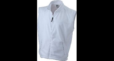 James and Nicholson Unisex Vlies Vest (Wit)