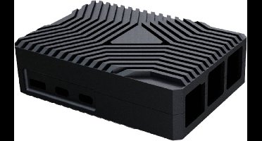 Joy-it RB-AlucaseP5-09 SBC-behuizing Geschikt voor serie: Raspberry Pi® Incl. passieve koeler Zwart