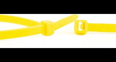 Kabelbinders - 140 x 3,6mm - Trekkracht tot 18,2kg - 100 stuks - Geel