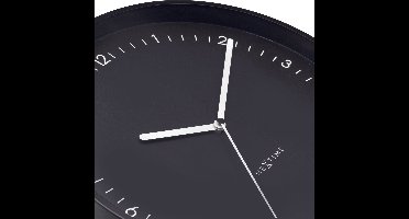 NeXtime Berlin – Wandklok – 30 cm – Aluminium – Zwart – Stil
