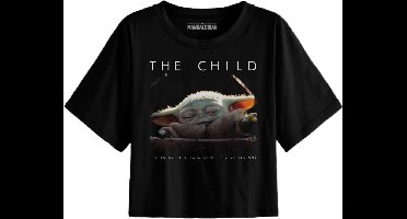 The Mandalorian - Black Women's T-shirt The Child Logo "The Force is Strong with this Little One" - L