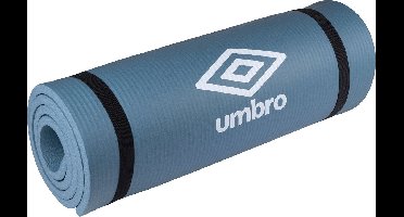 Umbro Yoga Mat - 190 x 58 x 1 CM - met Transport Band - Extra Soft en 1 CM Dik - Anti-Slip Fitness Mat - Blauw