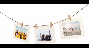 Walther PG-180-H Fotoslinger - DIY PAC - Lengte 180 cm - met 10 beige papieren fotolijstjes 10x15 cm