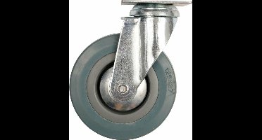 Vorel - Zwenkwiel - 125mm - Grijs Rubber - Kogellager