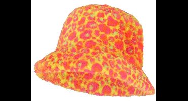 Bucket Hat Pluche - Fluor Multicolor - Neon Party - Volwassenen