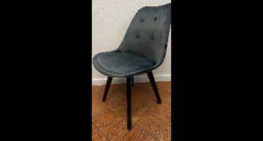 Scandinavische moderne stoel voor keuken/eetkamer MILEO PREMIUM DONKERGRIJS FLUWEEL