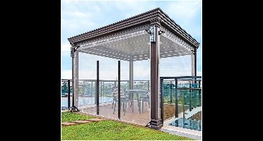 Home & Marker - Pergola Zeil - Pergola Doek - Terrasoverkapping - Tuinscherm - Transparant Zeil - 2x3 Meter - COVERKA