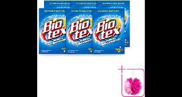6 x Biotex – Waspoeder - Voorwas & Waskrachtversterker– Actieve biologische enzymen – 720 g - Bulkverpakking - Waspoeder voorwas - Douchemop - Vlekverwijderaar