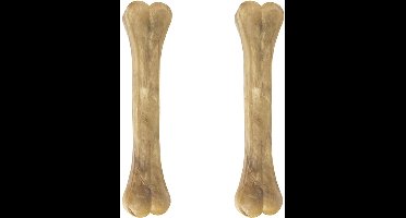Petsnack Geperst Bot - Hondensnack Buffelhuid 15-16 cm - 2 verpakkingen van 10 stuks - Multipack