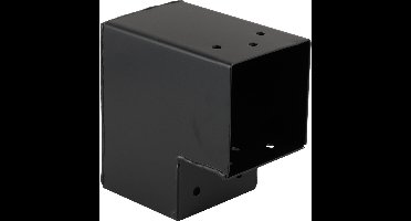Starx Paalverbinder Type-L 9 x 9 cm - Zwart - Geschikt voor Paalafmetingen 90 x 90 mm - Metaal - Voor Hekwerk, Pergola of Terras - Stevige en Stabiele Verbinding - 2 Jaar Garantie