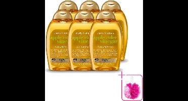 6 x OGX - Apple Cider Vinegar - Shampoo - Clarify + Shine - 385 ml - Bulkverpakking - Haartype - Douchemop - Glans