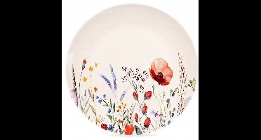 Porseleinen dinerbord 27cm met bloemendecor, vaatwasser- en magnetronbestendig
