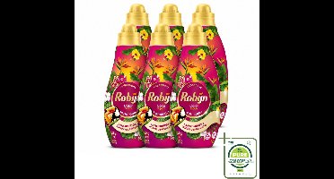6 x Robijn - Klein & Krachtig Color Tropical - Wasmiddel - 19 Wasbeurten - 665 ml - Grootverpakking - Vaatwasstrips - Kleurbehoud - Wasmiddel - Tropische Geur - Gekleurde Was - Wasmiddel Voor Gekleurd Kleding
