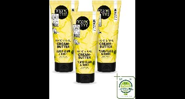 3 x Organic Shop - Ylang-Ylang & Buriti Hand & Nail Cream - Verzachtend en Herstellend - 75 ml - Grootverpakking - Vaatwasstrips - Handcrème - Nagelcrème - Ylang-ylang - Buriti Olie - Natuurlijke Handverzorging