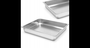 RVS Gastronorm Bak 2/1 Profi Line 100mm Hoog