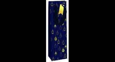 Clairefontaine kerstflessenzak Azurite, beschichterd papier 210 g/m², 127×90×355 mm