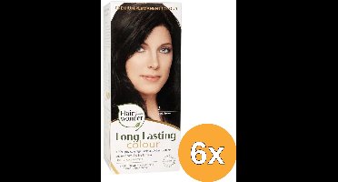 6x Hairwonder Long Lasting Colour 3 Dark Brown (100 ml)