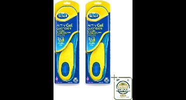 2 x Scholl - Inlegzolen - ActivGel - Maat 35.5 - 40.5 - 1 Paar Inlegzolen - Wasstrips - Inlegzolen Voeten - Voetcomfort - Schokdemping - Voetondersteuning - Activgel Inlegzolen