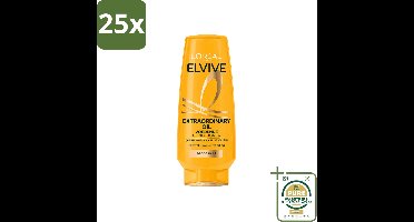 25 x L'Oréal Paris Elvive Extraordinary Oil - Conditioner - Droog Haar - 200ml - Wasstrips - Droog Haar - Haar Verzorging - Haar Hydraatatie - Haar Herstel - Haar Glans