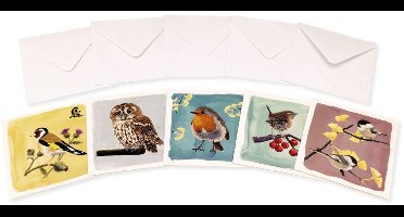 CJ Wildlife - 10st Wenskaarten - Populaire Tuinvogels - Artwork van Myrte (2 x 5 designs)